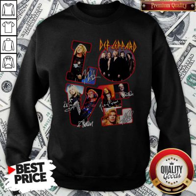 Pretty Love Def-leppard Band Members Signatures Sweatshirt