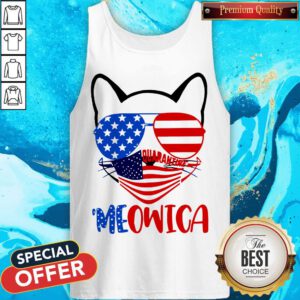 Pretty Meowica 4th Of July Merica Quarantine Tank Top