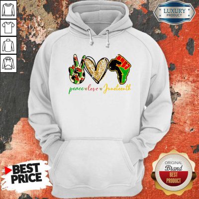Pretty Peace Love Juneteenth Hoodie