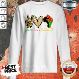 Pretty Peace Love Juneteenth Sweatshirt