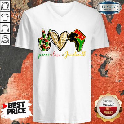 Pretty Peace Love Juneteenth V-neck