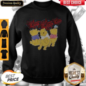 Pretty Pooh Disney Happy The 4th Of July America Sweatshirt