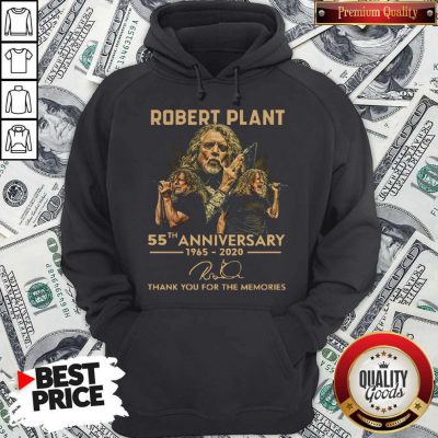 Robert Plant 55th Anniversary 1965 2020 Thank You For The Memories Signature Hoodie