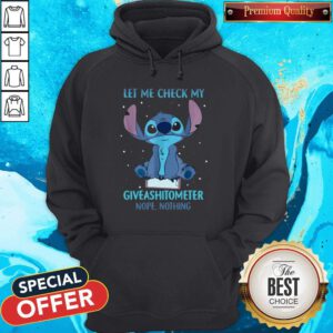 Stitch Let Me Check My Giveashitometter Nope Nothing Hoodie