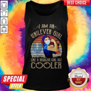 Strong Girl Mask I Am An Unilever Girl Like A Regular Girl But Cooler Vintage Tank Top