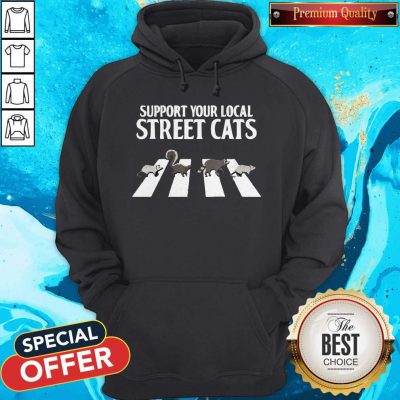 Support Your Local Street Cats Parody Racoon Skunk Opossum Hoodie