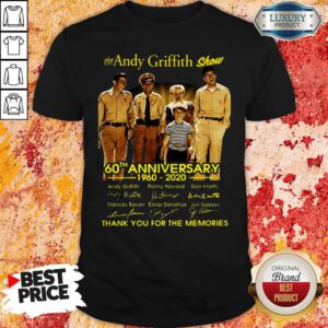 The Andy Griffith Show 60th Anniversary 1960 2020 Thank You For The Memories Signatures Shirt