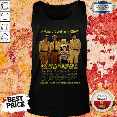The Andy Griffith Show 60th Anniversary 1960 2020 Thank You For The Memories Signatures Tank Top