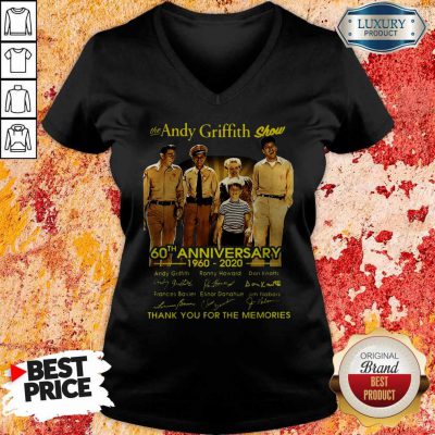 The Andy Griffith Show 60th Anniversary 1960 2020 Thank You For The Memories Signatures V-neck