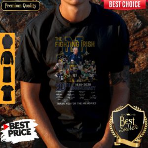 The Fighting Irish 90th Anniversary Thank You For The Memories Signature Shirt