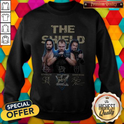 The Shield Seth Rollins Dean Ambrose Roman Reigns Signatures Sweatshirt