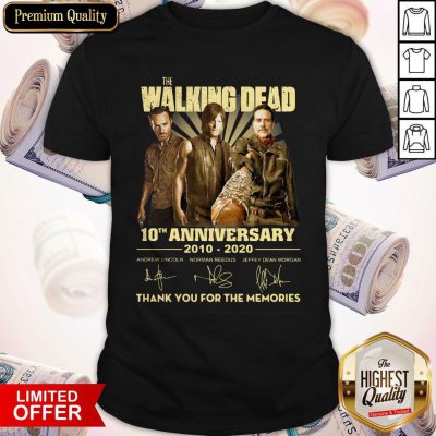 The Walking Dead 10th Anniversary 2010 2020 Signatures Shirt