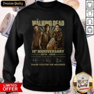 The Walking Dead 10th Anniversary 2010 2020 Signatures Sweatshirt