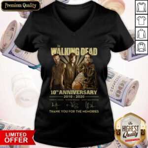 The Walking Dead 10th Anniversary 2010 2020 Signatures V-neck