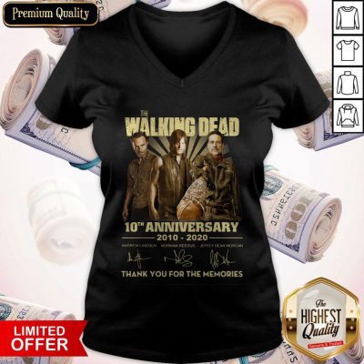 The Walking Dead 10th Anniversary 2010 2020 Signatures V-neck