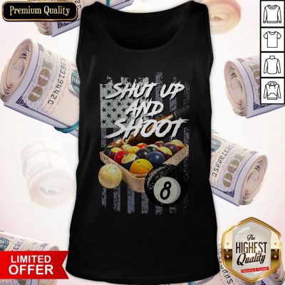 Top Billiard Shut Up And Shoot American Flag Tank Top
