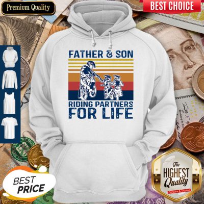 Top Father And Son Riding Partners For Life Vintage Hoodie