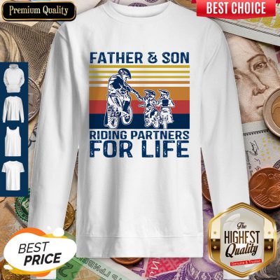 Top Father And Son Riding Partners For Life Vintage Sweatshirt