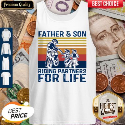 Top Father And Son Riding Partners For Life Vintage Tank Top