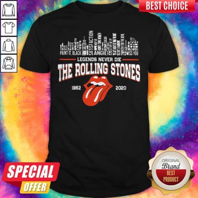 Top Legends Never Die The Rolling Stones 1962 2020 Shirt