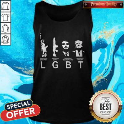 Top Liberty Guns Bolsonaro Trump LGBT Tank Top