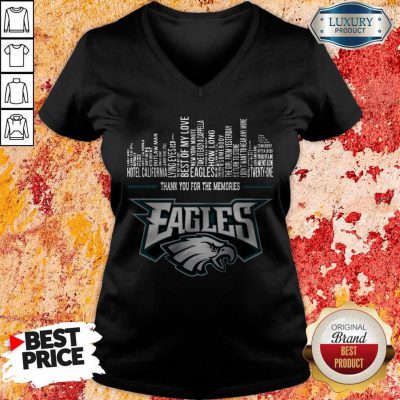 Top Thank You For The Memories Philadelphia Eagles V-neck