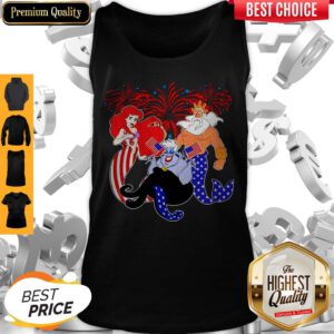 Top The Little Mermaid Happy The 4th Of July America Tank Top