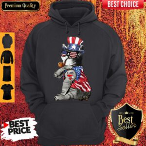 Uncle Sam Cat Tattoo I Love US Happy The 4th Of July Hoodie