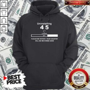 Uninstalling 45 Loading Please Be Patient Your Country Will Be Restored Soon Hoodie