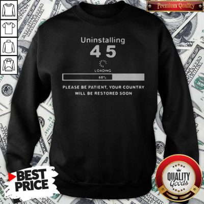 Uninstalling 45 Loading Please Be Patient Your Country Will Be Restored Soon Sweatshirt