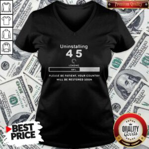Uninstalling 45 Loading Please Be Patient Your Country Will Be Restored Soon V-neck