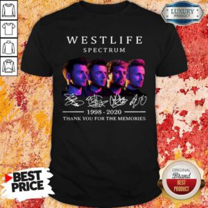 Westlife Spectrum 1998 2020 Thank You For The Memories Signature Shirt