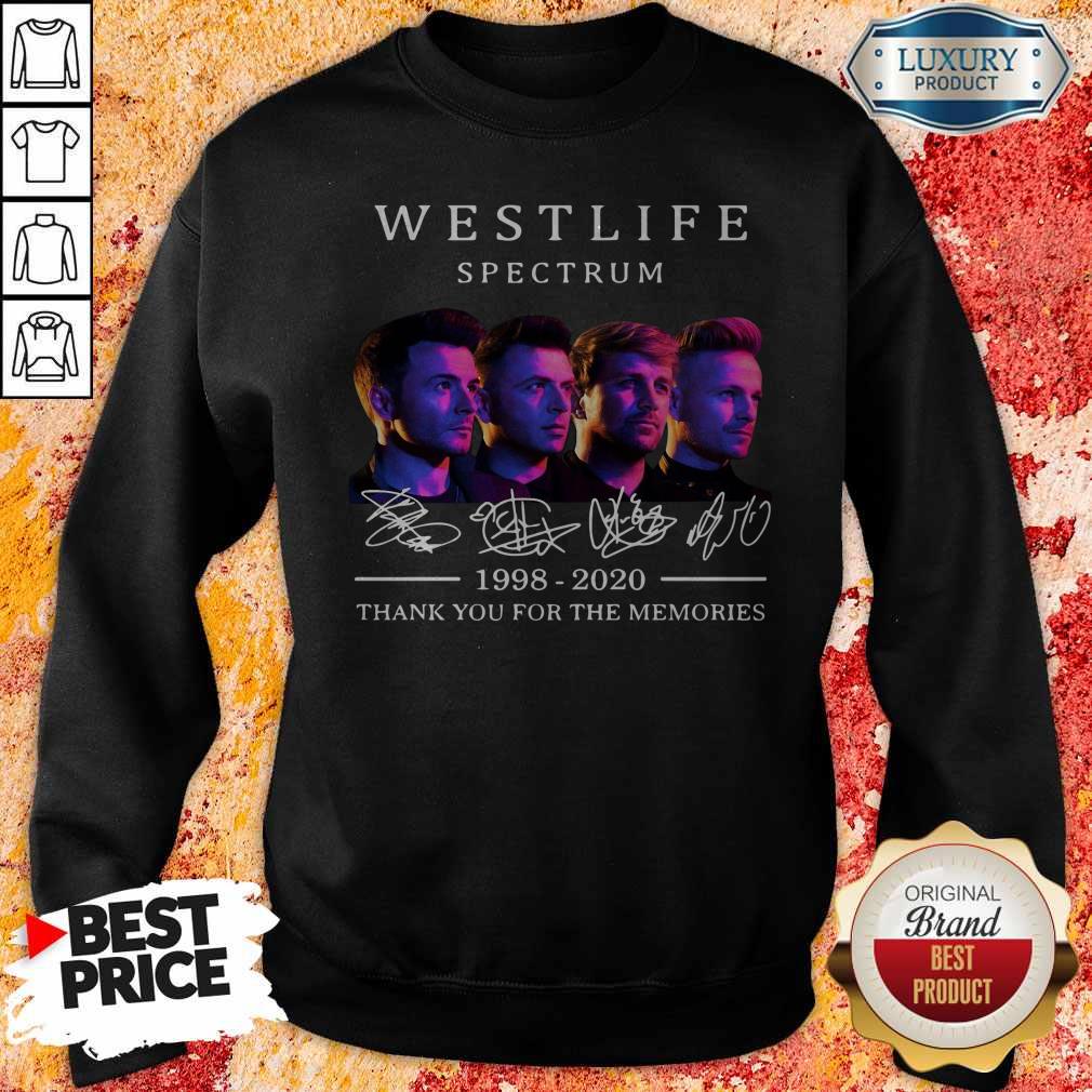 Westlife Spectrum 1998 2020 Thank You For The Memories Signature Sweatshirt Westlife Spectrum 1998 2020 Thank You For The Memories Signature Sweatshirt