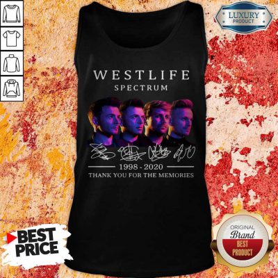 Westlife Spectrum 1998 2020 Thank You For The Memories Signature Tank Top