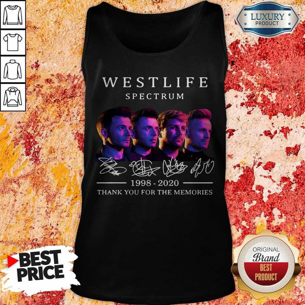 Westlife Spectrum 1998 2020 Thank You For The Memories Signature Tank Top Westlife Spectrum 1998 2020 Thank You For The Memories Signature Tank Top