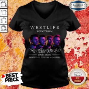 Westlife Spectrum 1998 2020 Thank You For The Memories Signature V-neck