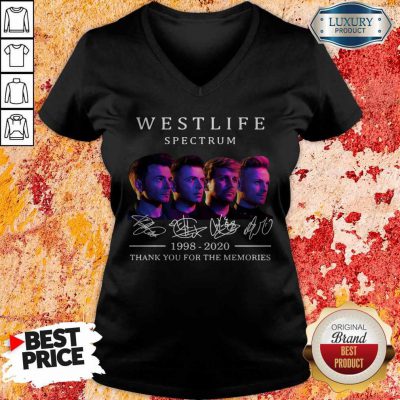 Westlife Spectrum 1998 2020 Thank You For The Memories Signature V-neck