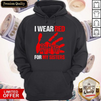 Top I Wear Red For My Sister Hoodie