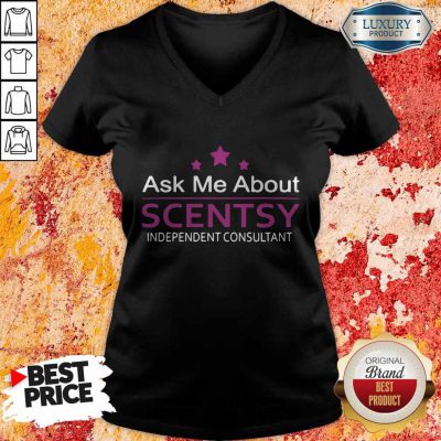 Ask Me About Scentsy Independent Consultant Stars V-neck