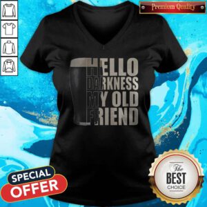 Alternative view of Awesome Black Beer Hello Darkness My Old Friend Shirt