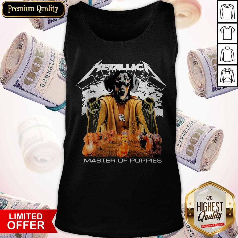 Awesome Dachshund Metallica Master Of Puppies Tank Top Awesome Dachshund Metallica Master Of Puppies Tank Top