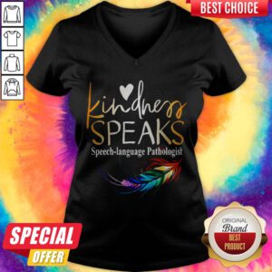 Awesome Kindness Speaks Feathers LGBT V-neck