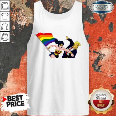 Awesome LGBT Wonder Woman Punch Trump Tank Top