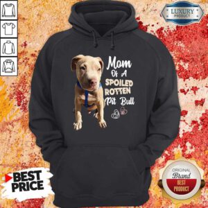 Awesome Mom Off A Spoiled Rotten Pit Bull Hoodie