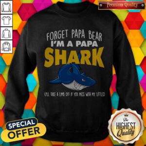 Cute Forget Papa Bear I’m A Papa Shark Sweatshirt