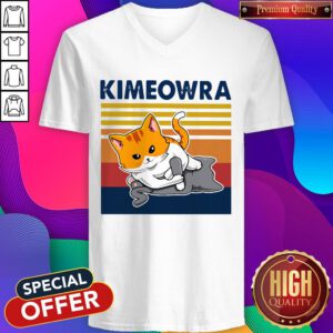Cute Jiu Jitsu Kimeowra Vintage V-neck