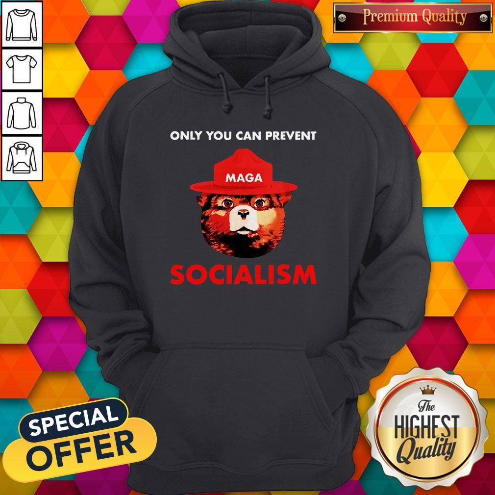 Cute Maga Bear Only You Can Prevent Socialism Hoodie Cute Maga Bear Only You Can Prevent Socialism Hoodie