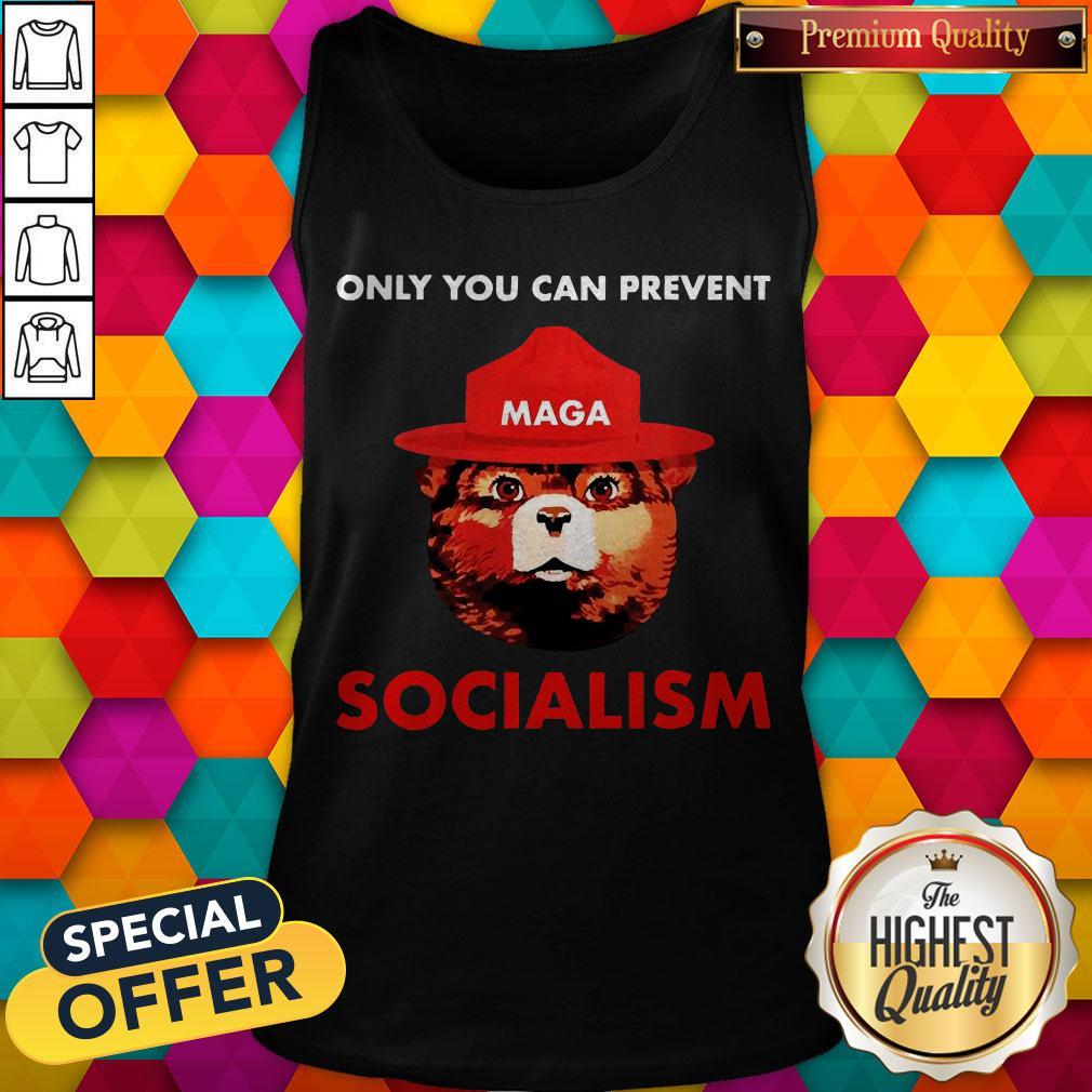 Cute Maga Bear Only You Can Prevent Socialism Tank Top Cute Maga Bear Only You Can Prevent Socialism Tank Top