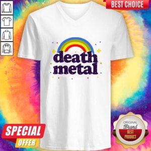 Cute Rainbow Death Metal V-neck