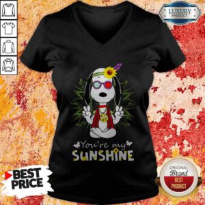 Cute Snoopy Hippie You’re My Sunshine V-neck